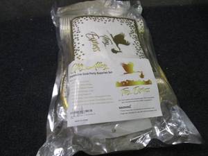 Gold Tone Baby Shower Set...