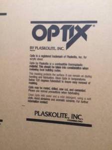 lot 21 image: Plaskolite Optix Acrylic Sheet for All-Purposes