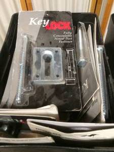 lot 40 image: 2 Lots of New In Packages KeyLock Fully Concealable Newel Post Fasteners