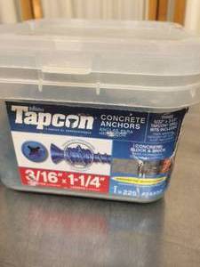 lot 51 image: Buildex Tapcon Concrete Anchors and Electro-Galvanized Roofing Nails