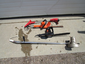 lot 91 image: Electric Chainsaw, Weed Trimmer & Hedge Trimmer