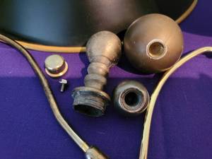 lot 32 image: Unique Lampshade and Hardware Grouping