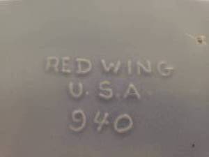 lot 47 image: Red Wing Pie Plate and French Pitcher