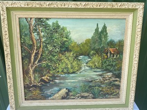 lot 60 image: Framed Scenic Oil on Canvas Artwork