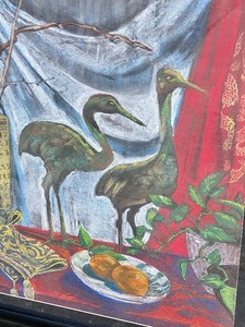 lot 64 image: Framed Chalk Art Painting