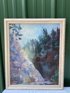 lot 65 image: Scenic Oil on Board Signed L. Daley