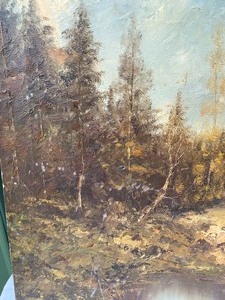 lot 74 image: Unframed Landscape Oil on Canvas
