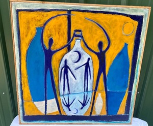 lot 93 image: Abstract Oil on Canvas