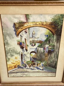 lot 99 image: Framed Watercolor