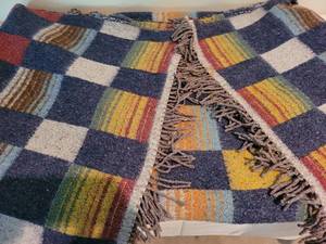 lot 108 image: Patchwork of Color  - Pillow, Throw & Rug Grouping