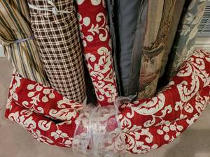 lot 117 image: Eight Bolts of Diverse Fabric