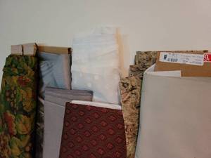 lot 118 image: Seven Eclectic Fabric Grouping