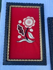 lot 146 image: Three Framed Vintage Embroidery Pieces