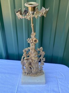 lot 144 image: Vintage Metal Candle Holder and 3 Decorative Mirrors