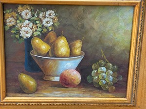 lot 138 image: Framed Oil on Canvas Still Life