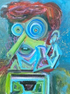 lot 127 image: Interesting Unframed Artwork