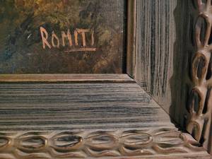 lot 186 image: Antique Alberto Romiti Landscape