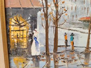 lot 195 image: E. Max Framed Oil on Canvas Painting