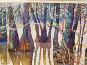 lot 197 image: Signed Hank Stoer Watercolor - High Water