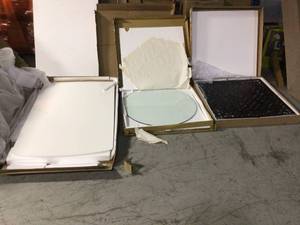 lot 13 image: Lot of 3 Dining Tables (various sizes, models) see pictures and description