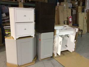 lot 17 image: Assorted pallet of Cabinets (various sizes and colors) see all pictures