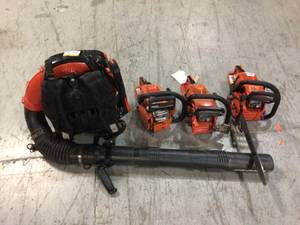 lot 37 image: Mix Lot of Echo Tools (chainsaws, back blowers) review all pictures FOR PARTS