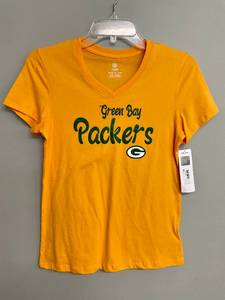 lot 30 image: NFL Green Bay Packers Girls Short Sleeved V-Neck Core T-Shirt XL