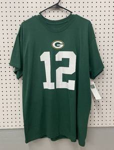 lot 49 image: NFL GREEN BAY PACKERS Aaron Rodgers #12 Mens Shirt Size L