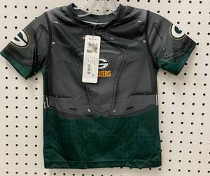 lot 64 image: GREEN BAY PACKERS Youth Football Padding Look Shirt Size 3T