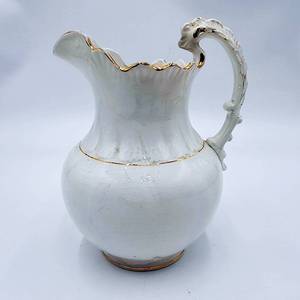 lot 20 image: Antique 1900s Admiral V.P. Co Pottery Small Pitcher