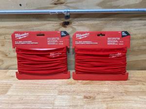 lot 37 image: MILWAUKEE Lot of 2-  Red Multi-Functional Neck Gaiters