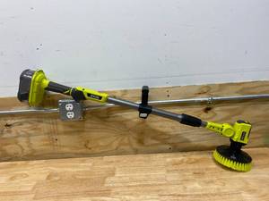 lot 89 image: RYOBI ONE 18V Cordless Telescoping Power Scrubber (Tool Only)