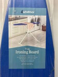 lot 31 image: WHITMOR White Metal Mesh Top and T-Leg Ironing Board