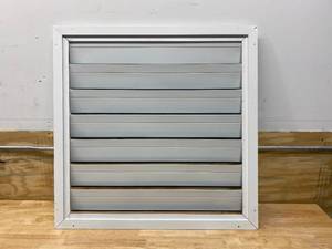 lot 97 image: DAYTON 30 in Whole House Fan Premium Ceiling Shutter  Ceiling Shutter, 30 in x 30 in Opening Required