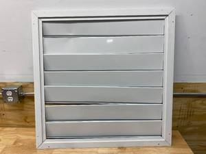 lot 98 image: DAYTON 30 in Whole House Fan Economy Ceiling Shutter  Ceiling Shutter, 30 in x 30 in Opening Required