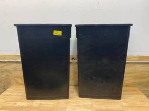 lot 120 image: TOUGH GUY Lot of 2-  23 gal Rectangular Trash Cans, Plastic, Black