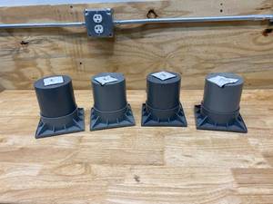 lot 62 image: DIVERSITECH Lot of 2-  Heat Pump Riser, Two Piece, 6 in,Gray, Heat Pump Riser, Two Piece, 6 in, Gray