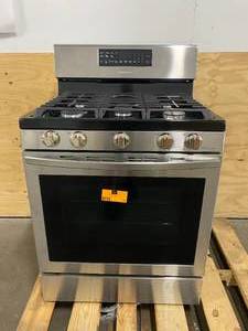 lot 54 image: SAMSUNG 30 in. 5.8 cu. ft. Gas Range with Self-Cleaning and Fan Convection Oven in Stainless Steel