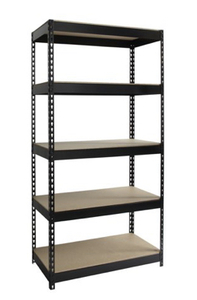 lot 59 image: HIRSH Boltless Shelving Unit, 18D x 36W x 72H, 5 Shelves, Steel