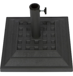 lot 29 image: TRADEMARK INNOVATIONS Decorative Resin Square Patio Umbrella Base in Gray