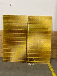 lot 75 image: SAFE-T-SPAN Lot of 2-  Yellow Industrial Pultruded Grating, ISOFR Resin Type, 6 ft. Span, Grit-Top Surface