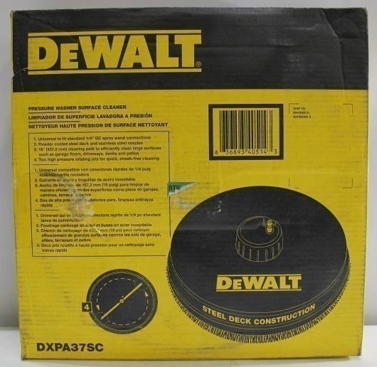 lot 503 image: DeWalt 18 in. Surface Cleaner for Gas Pressure Washers Rated up to 3700 PSI