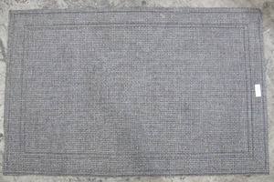lot 539 image: Grey Woven Welcome Mat Doormat - Black 48 Inch by 30 Inch