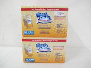 lot 524 image: 2 Boxes Good & Clean Disinfectant Wipes - 8 x 72 Count Packs - 576 Wipes Total