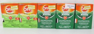 lot 572 image: 5 Boxes OFF Insect Repellent Wipes - 56 Wipes Total