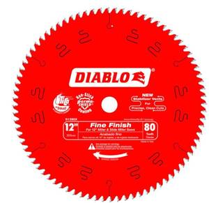 lot 576 image: Diablo 12 in. x 80-Teeth Finishing Saw Blade