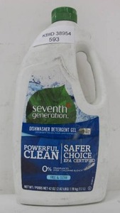lot 593 image: Seventh Generation Dishwasher Detergent Gel - Free and Clear - 42 Oz