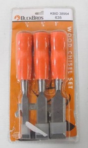 lot 635 image: BuckBros 3-Piece Wood Chisel Set