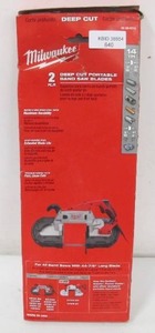 lot 640 image: Milwaukee 44-78 in. 14 TPI Deep Cut Portable Bi-Metal Band Saw Blade (2-Pack) For M18 FUELCorded