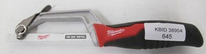 lot 645 image: Milwaukee Compact Hack Saw with 10 in. 24 TPI Bi-Metal Blade